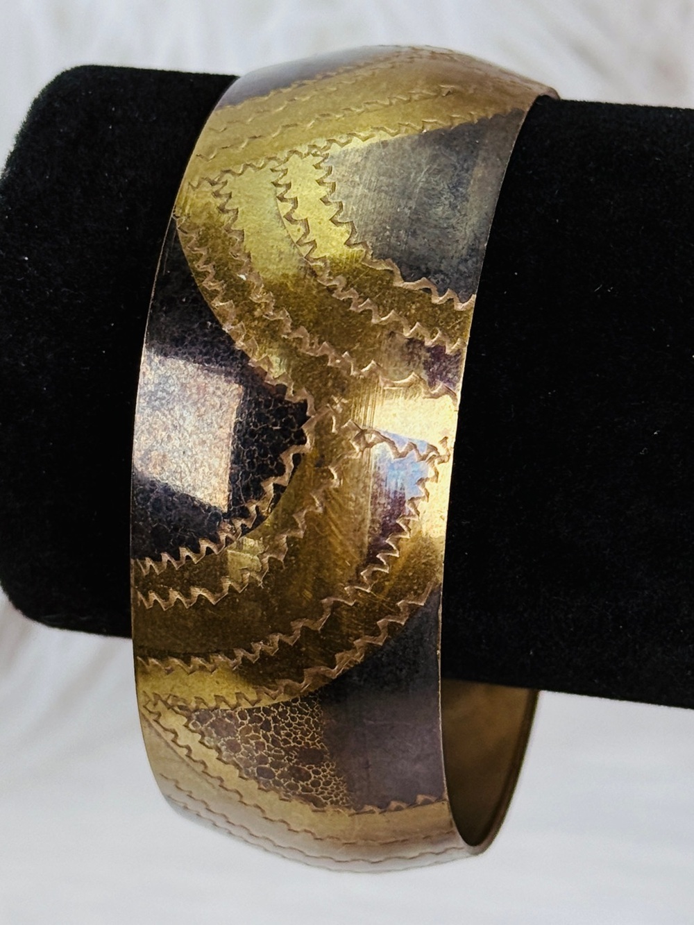 Bohemian chic, bronze tone bangle bracelet